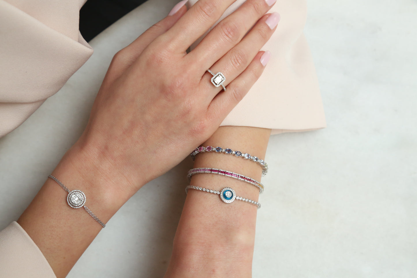 0.31 Karat Pırlanta Baget Bileklik