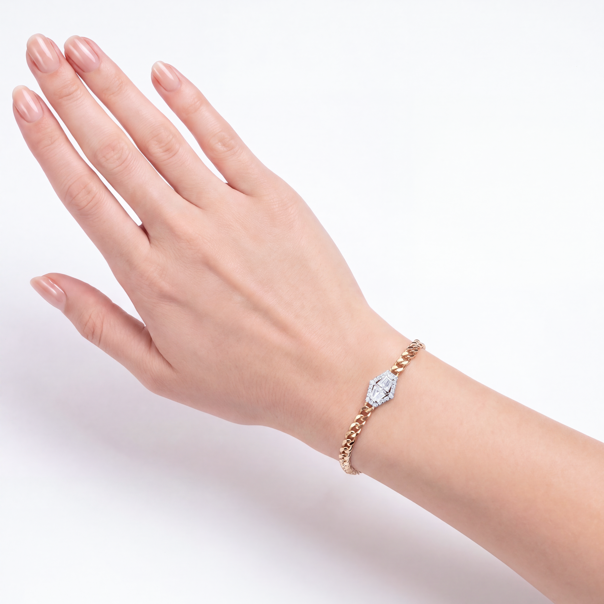 0,27 Karat Rose Gold Pırlanta Bileklik