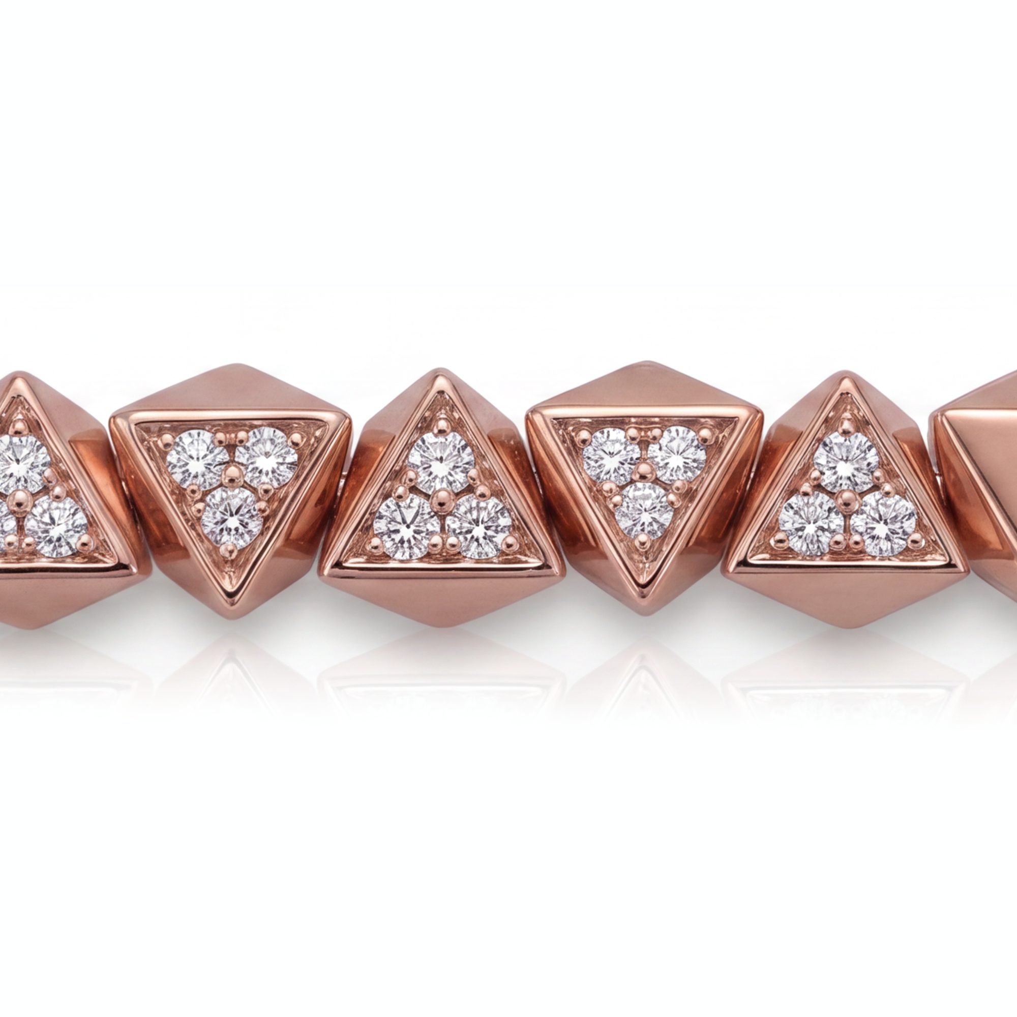 0,22 Karat Rose Gold Pırlanta Bileklik