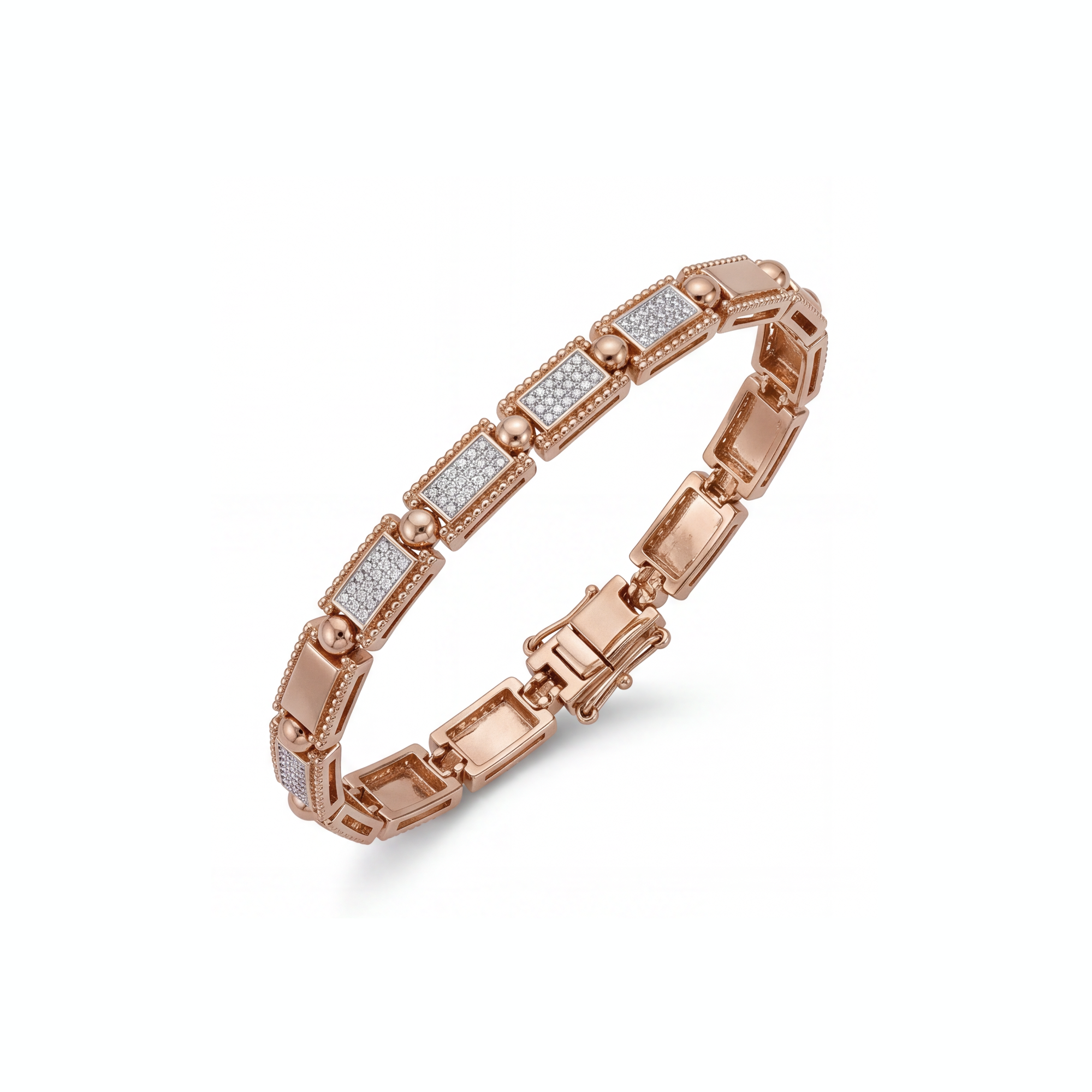 0,66 Karat Rose Gold Pırlanta Bileklik