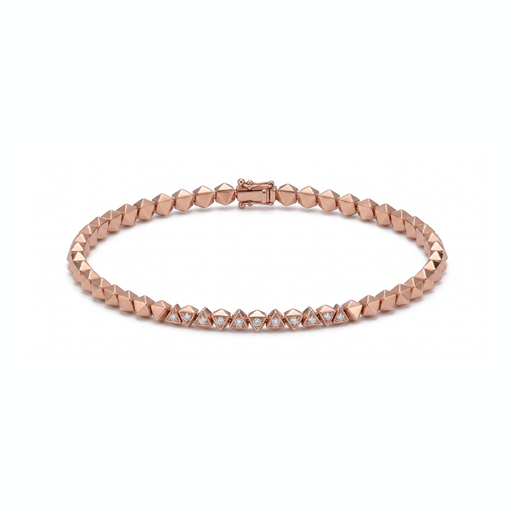 0,22 Karat Rose Gold Pırlanta Bileklik