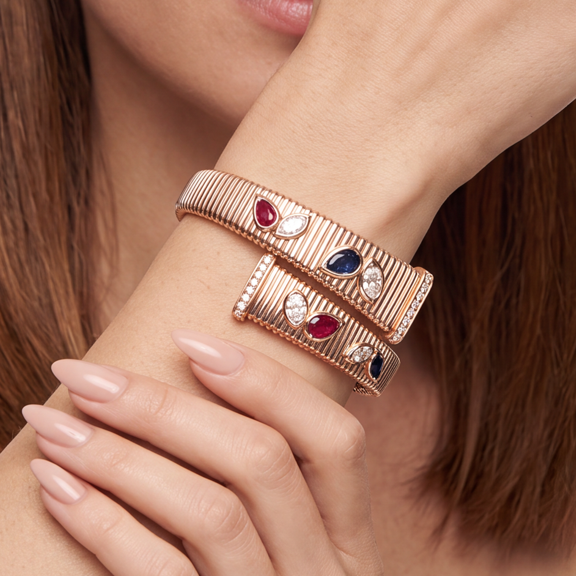 3,57 Karat Rose Gold Pırlanta Bileklik