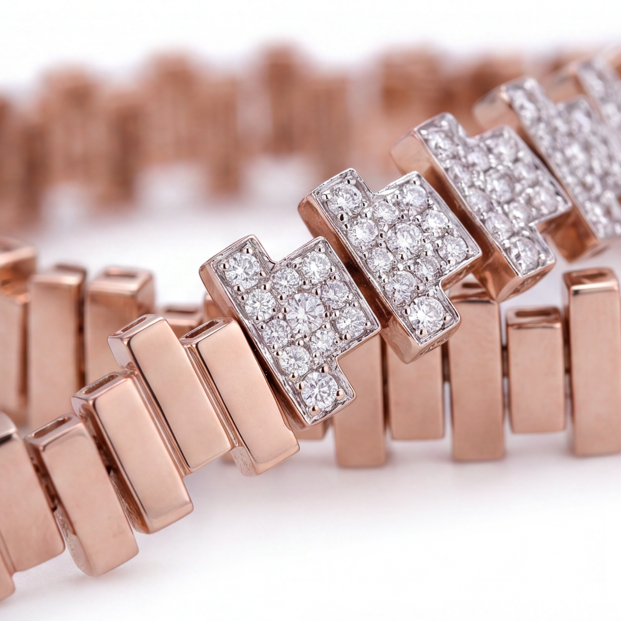0,72 Karat Rose Gold Pırlanta Bileklik