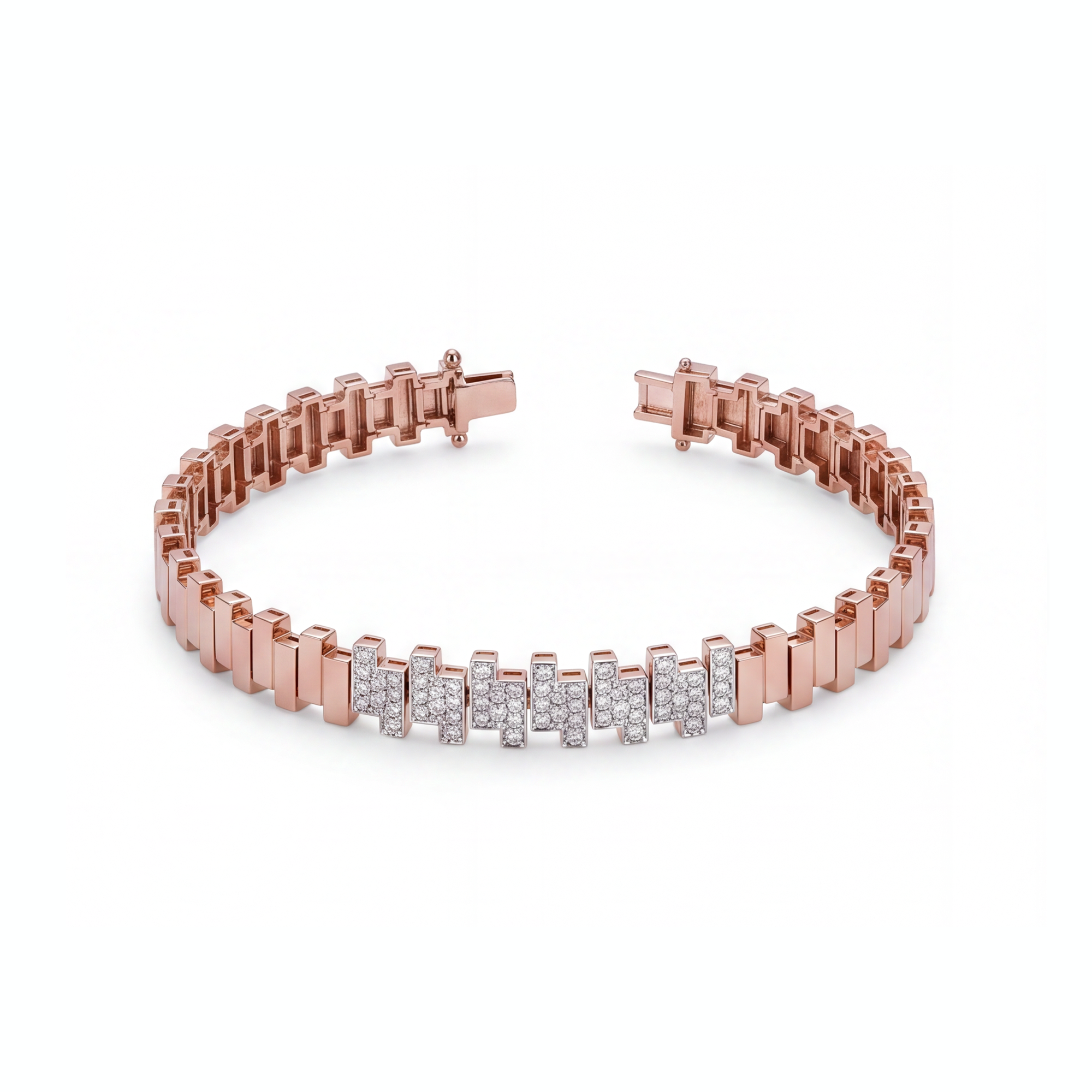 0,72 Karat Rose Gold Pırlanta Bileklik