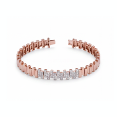 0,72 Karat Rose Gold Pırlanta Bileklik