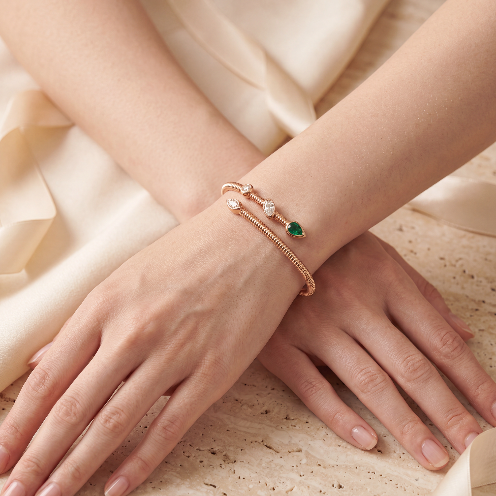 1,02 Karat Rose Gold Pırlanta Bileklik