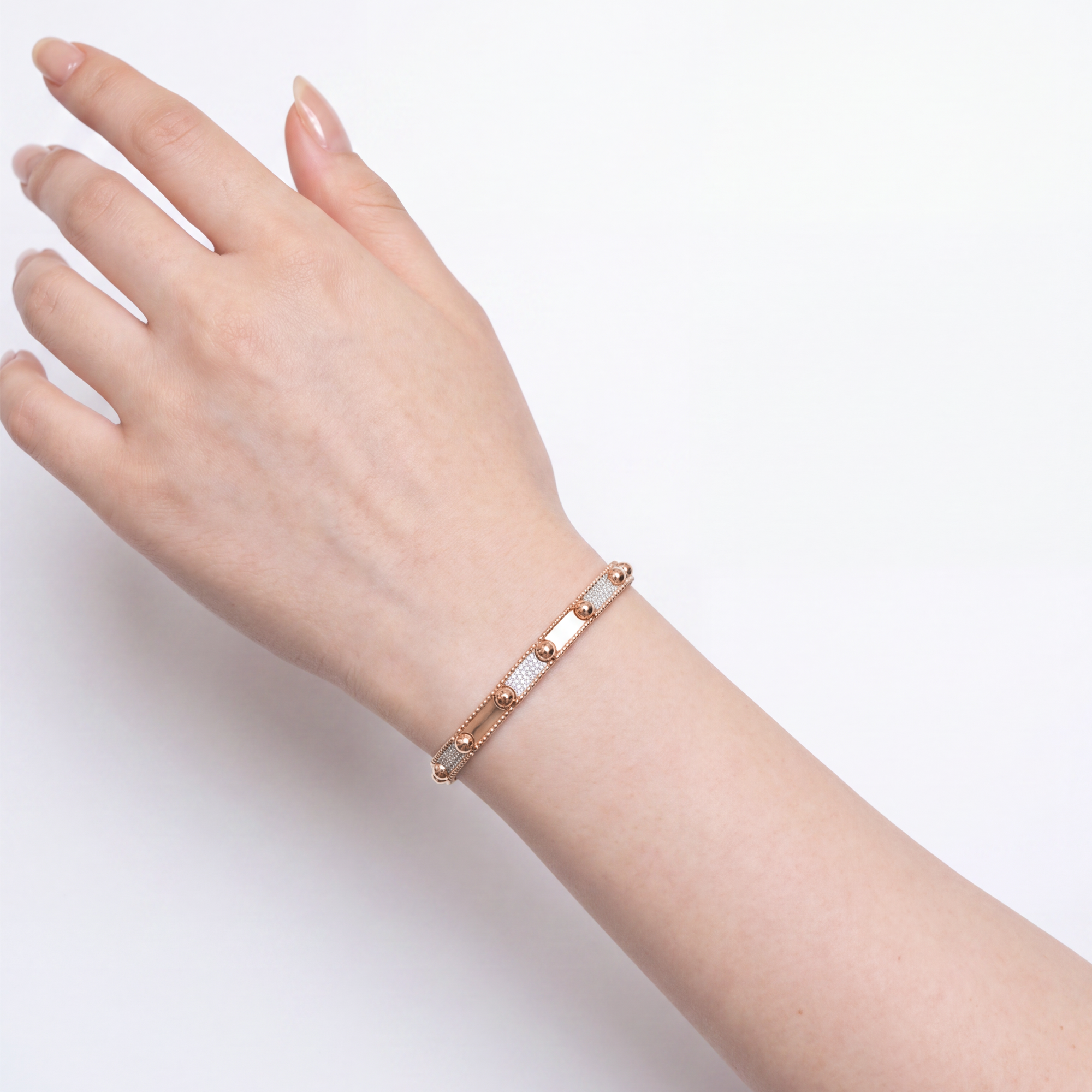 0,66 Karat Rose Gold Pırlanta Bileklik