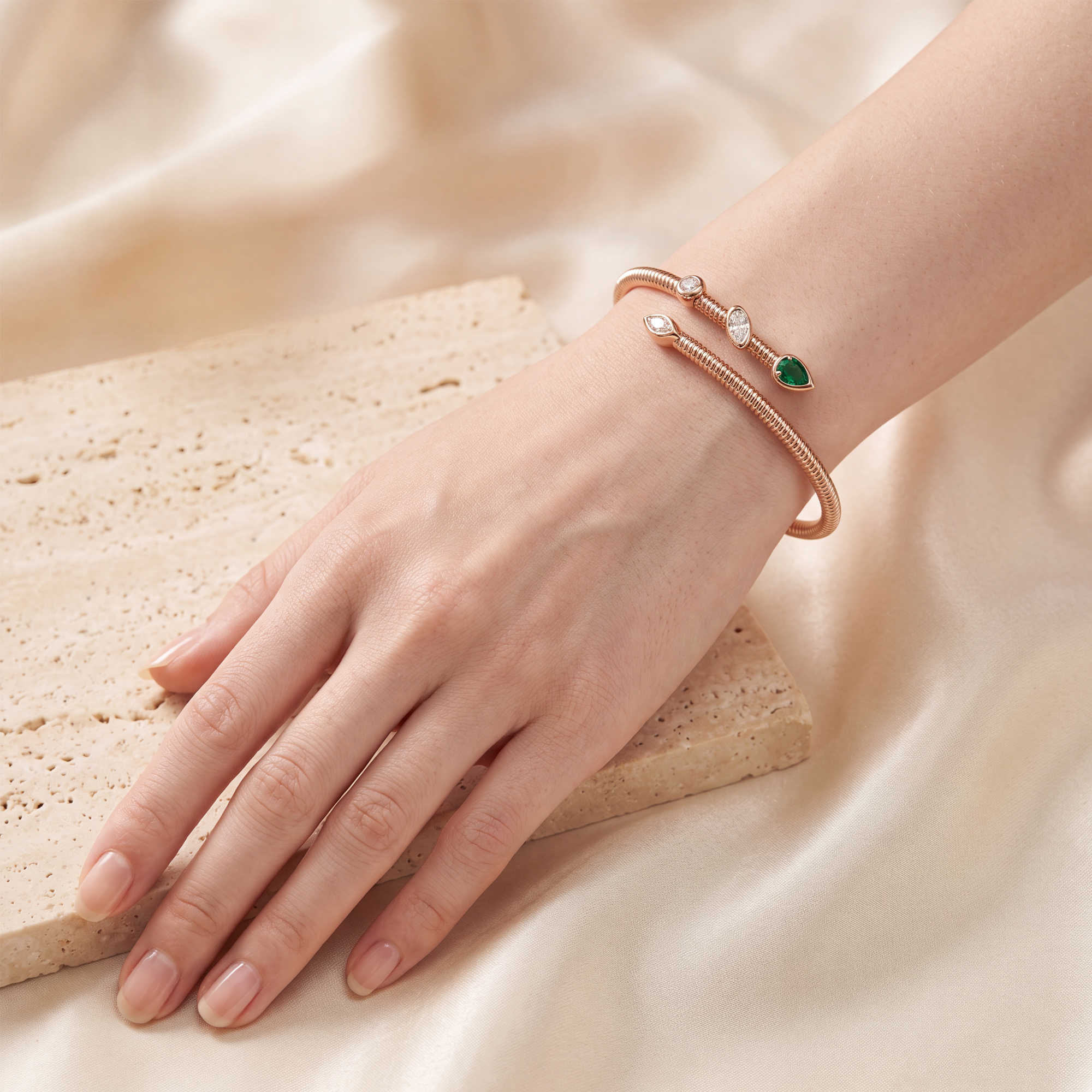 1,02 Karat Rose Gold Pırlanta Bileklik