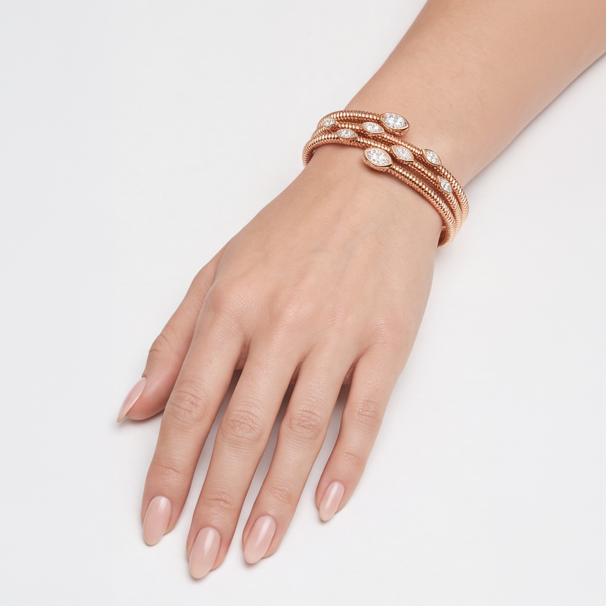 2,04 Karat Rose Gold Pırlanta Bileklik